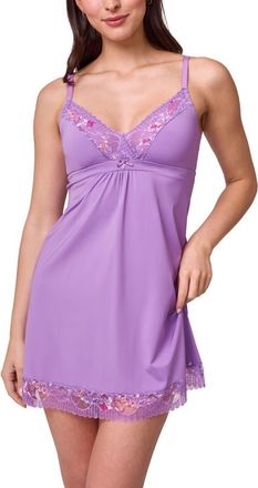 Montelle Intimates Lace Bust Support Chemise in Tulip/tulip Field at Nordstrom, Size Xx-Large
