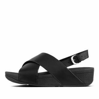 FitFlop Womens Lulu Cross Back-Strap Sandal In Black
