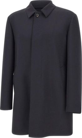 Corneliani Sportswear Jas - Heren - Mantel - Blauw - 2XL - Wol - Jassen