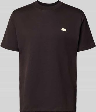 Lacoste Regular Fit T-Shirt aus reiner Baumwolle Modell LOURD in Schoko, Größe XXXL