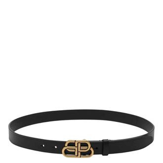 Balenciaga BB Dunne Riem - Dames - Accessoires - Zwart - Maat: 75 CM Leer