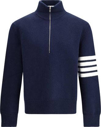 Thom Browne Sweater With 4-bar Intarsia