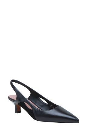 Linea Paolo Corley Pointed Toe Slingback Pump in Black Napa/Kid Sue at Nordstrom Rack, Size 9.5