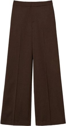 Twinset Wijde broek - Dames - Wijde Broeken - Bruin - L - Katoen - Broeken