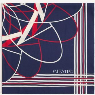 Valentino Garavani Foulard dArchivio Valentino In Seta Le fou de lArchive Donna BLU/MULTICOLOR UNI
