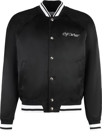 Off-white Satin Bomber Jacket