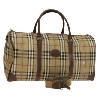 Burberry Pre-owned Weekend Bags, female, Beige, Size: ONE SIZE Pre-owned Weekend Bag