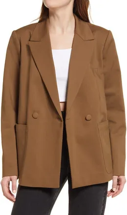 Good American Unisex Blazer in Sepia at Nordstrom Rack, Size 5X