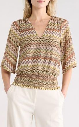 Ramy Brook Mirage Knit Top in Multi Chevron Knit at Nordstrom Rack, Size X-Large