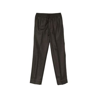 Brioni Asolo Broek - Heren - Broeken - Bruin - Maat: M Wol