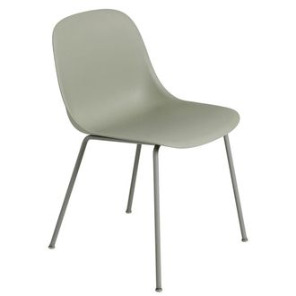 MUUTO Fiber Side Chair Tube Base, dusty green recycled