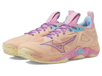 Mizuno Wave Momentum 3 Volleyball Shoes Peach Bud : Mens 11 - Womens 12.5 Medium, Synthetic