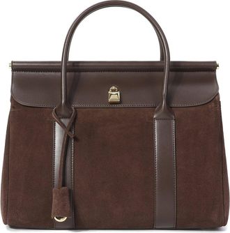 Tiffany & Fred Suede & Leather Top Handle Satchel