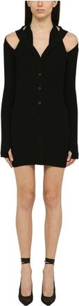ADĀMO Andrea Adamo Short Dresses, female, Black, M, Black Dresses with Elastane Blend