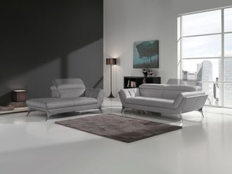 Egoitaliano Polstergarnitur »Sueli« Set, bestehend aus Sofa und Recamiere, Kopfteilverstellung, Bezug Leder