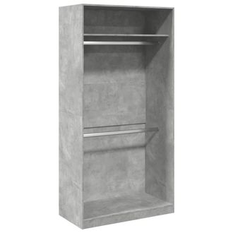 Berkfield Home Wardrobe Concrete Grey 100x50x200 cm Engineered Wood | Size: 100 x 50 x 200 cm