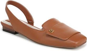 Franco Sarto Teagan Slingback Half dOrsay Flat in Cognac at Nordstrom, Size 6.5
