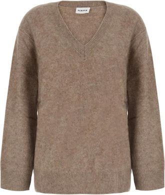 P.A.R.O.S.H. Jersey con cuello en V - Knitwear - Mujer - Beige - XS