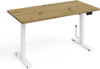 Petits Meubles Escritorio el&eacute;ctrico 140 cm estratificado marr&oacute;n Blanco