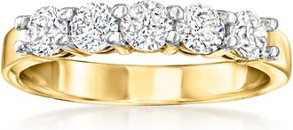 Ross-Simons Diamond 5-Stone Ring in 14kt Yellow Gold