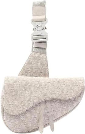 Dior Pre-owned Saddle Oblique Canvas Waist Bag - Heren - Vintage Heuptassen - Wit - ONE Size - Vintage