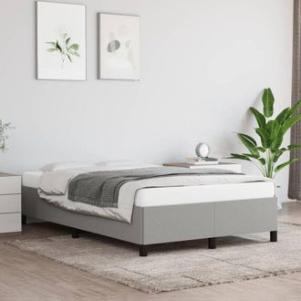 vidaXL Estructura De Cama Sin Colch&oacute;n Tela Gris Claro 120x190 Cm Vidaxl