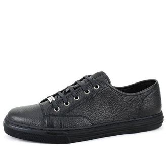 Gucci (WMNS) Gucci Pebbled Nappa Leather Low Top Black 317337-AOD50-1000
