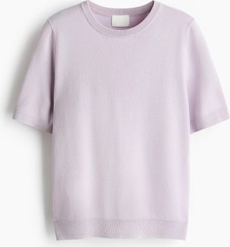 H&M Feinstrickshirt - Flieder
