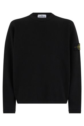 Stone Island Black Crew Neck Sweatshirts
