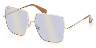 Max Mara MM0082 DESIGN9 32X Womens Sunglasses Gold Size 60
