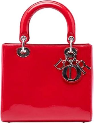 Dior Pre-owned Lady Dior - Dames - Vintage Handtas - Rood - ONE Size - Leer - Vintage