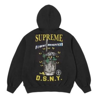 SUPREME x DSNY SS26 Zip Up Hooded Sweatshirt Black SUP-SS26-053-BLK