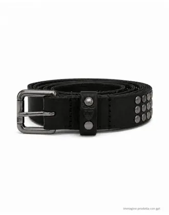 HTC Black 3000 Studs Leather Studded Belt