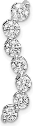 Diamond2Deal 14K White Gold Lab Grown Diamond 7-Stone Pendant (1ct, VS, G-H)
