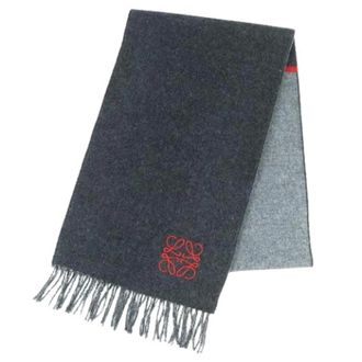 Loewe Pre-owned Scarves, female, Gray, Size: ONE SIZE Pre-owned Stole