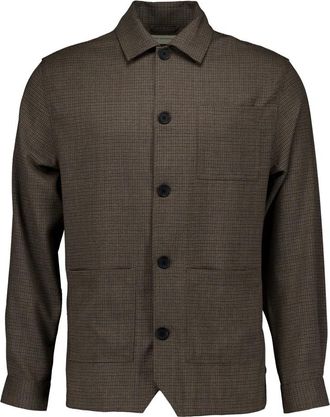 The Goodpeople Javi Overshirt - Heren - Zomerjassen - Bruin - L - Jassen
