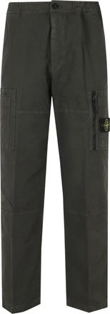 Stone Island Cotton Ripstop Cargo Broek - Heren - Straight fit broeken - Grijs - W31 - Katoen - Broeken