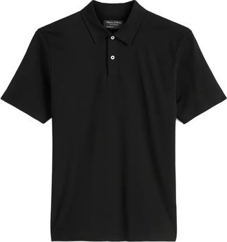 Marc O'Polo cotton polo shirt - men - Cotton - L - Black