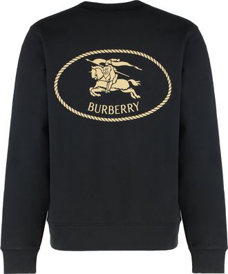 Burberry Equestrian Knight Embroidered Sweatshirt - Black