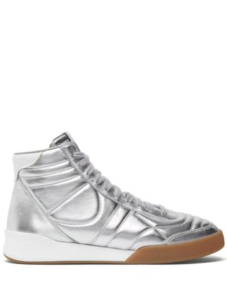 Courrèges Sneakers Club 02 in pelle - Argento