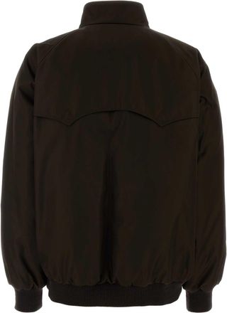 Prada Womens Brown Re-Nylon Bomber Jacket Cacao Giubbini