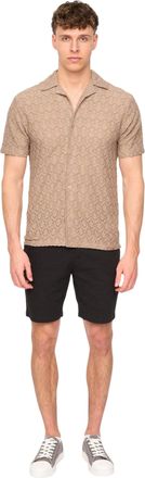 Duck and Cover Everett effen chino-short voor heren (Zwart)