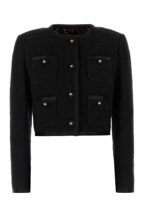 Dolce & Gabbana Black Boucle Blazer