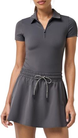 Travis Mathew MoveKnit Private Lessons Performance Quarter Zip Polo in Blackened Pearl at Nordstrom, Size X-Small