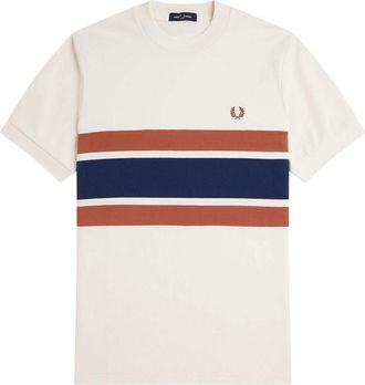 Fred Perry Cotton t-shirt with striped motif