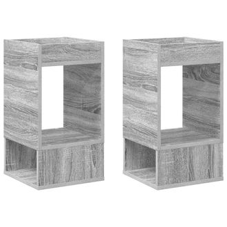 vidaXL Mesa Auxiliar 2 Pcs Gris Sonoma 30 X 30 X 56 Cm Vidaxl