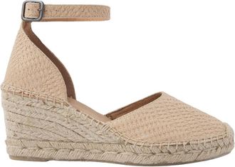 VIA VAI Flora Braid Espadrilles - Dames - Sleehakken - Beige - 38 EU - Leer - Schoenen