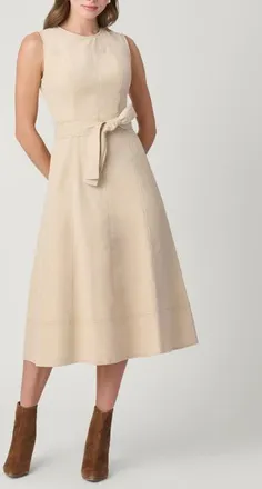Shoshanna Greenwich Corduroy Cora Dress in Oat at Nordstrom, Size 12