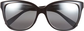 Maui Jim Starfish 56mm PolarizedPlus2 Cat Eye Sunglasses in Black at Nordstrom