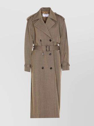 Filippa K long sleeve belted coat pockets